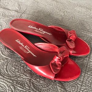 Salvatore Ferragamo Red Bow Heels